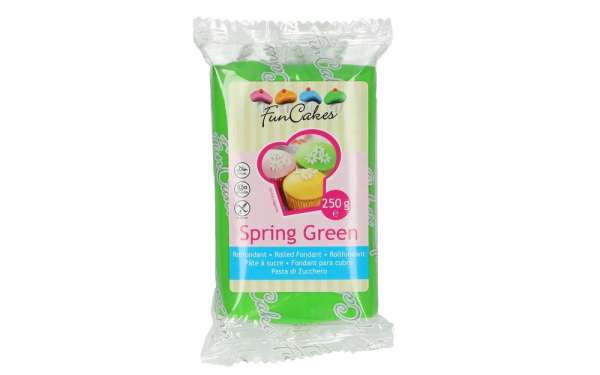 Zöld hengerelt fondant Spring Green (színes fondant) 250 g - FunCakes