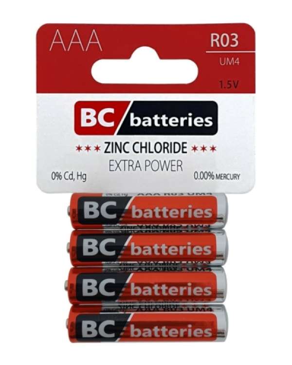 BC Extra Zinc Féltartós Mikro Elem AAA R03 B4