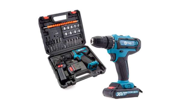 Akkus fúró és csavarozó szett 28 db kiegészítovel + 2 db Li-ion akksival