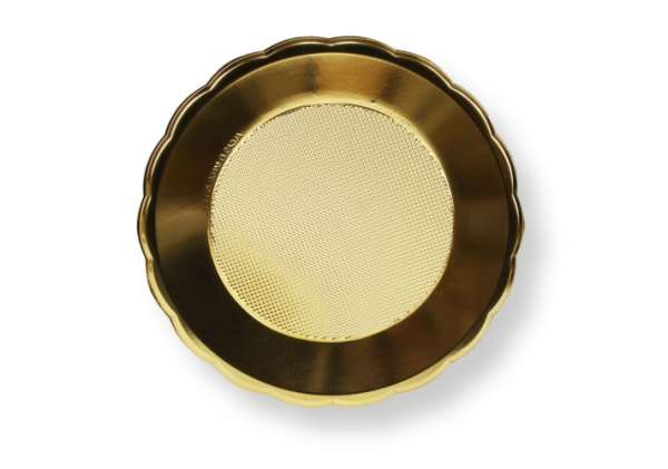 Arany színű kerek tortaalátét műanyag 30 cm 10 db