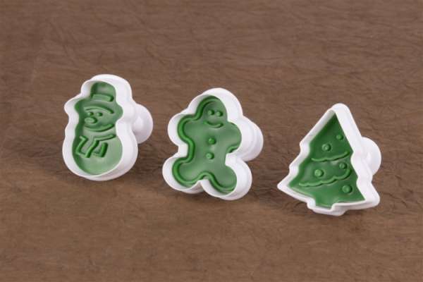 Ünnepi Varázs Trio Fondant Kiszúró – Fenyő, Mézi, Hóember