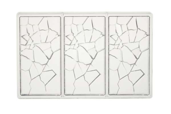 Polikarbonát táblás csoki forma – repedezett mintázattal