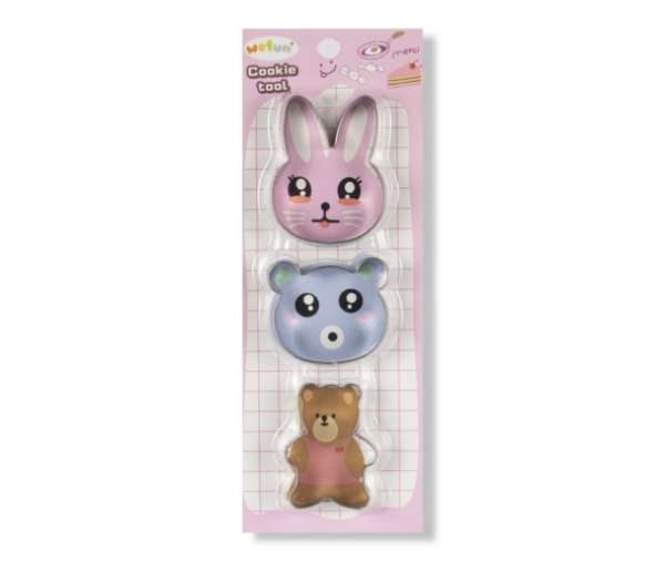 Nyuszi és maci süti kiszúró készlet – 3 formás szett gyerekeknek