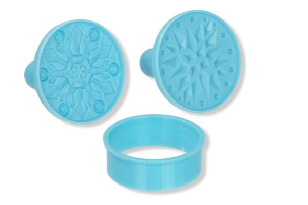 Sütipecsét Szett Hópehely mintás – 3 Részes, Műanyag, Kiszúróval