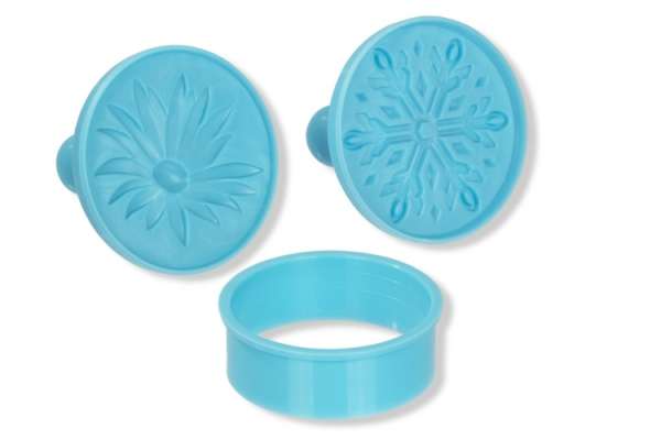 Sütipecsét Készlet, 3 Részes – Margaréta és Hópehely Formákkal