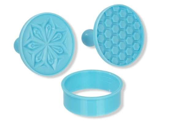 Sütipecsét Szett Kiszúróval, 3 Részes – Hópehely és Méhsejt Minták