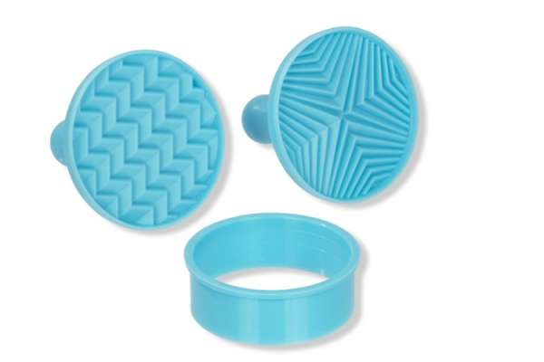 Geometriai sütipecsét szett – 3 részes, műanyag kiszúróval