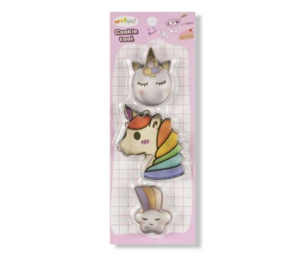 Unikornis és szivárvány kiszúrók – 3 részes sütemény dekorációhoz