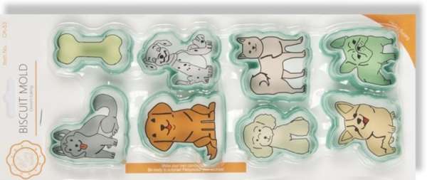 Kutyás sütikiszúró szett – 8 forma kreatív sütéshez