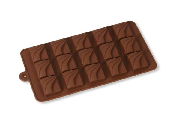 Hullámos Négyzet Szilikon Bonbon Forma – 15 Adagos Elegáns Desszertekhez