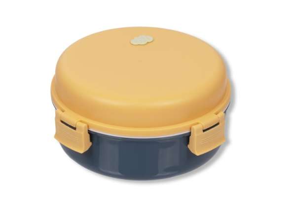 Kerek műanyag ételtároló uzsonnás doboz