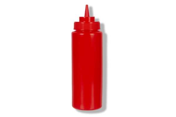 Piros műanyag szósz adagoló palack 947 ml