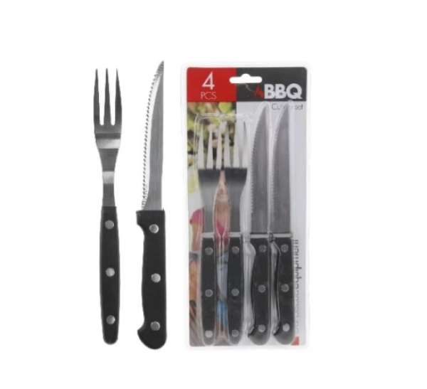 4 részes steak kés és villa készlet