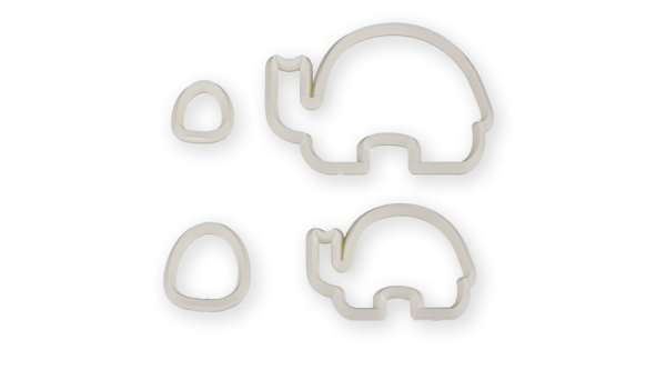 Elefántos Fondant Kiszúró Készlet - Tökéletes Süteményekhez