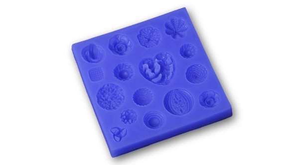 16 apró motívum szilikon fondant forma