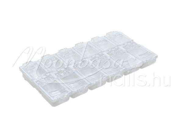 12 rekeszes Díszítő kellék tároló  Fehér #029-W