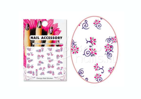 Akril hatású matrica  Absztrakt virág BLE-1058