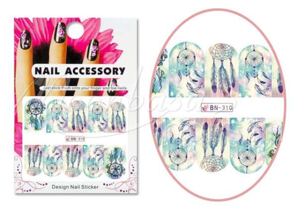 Akril hatású matrica  Színes álomfogók V2 BN-310