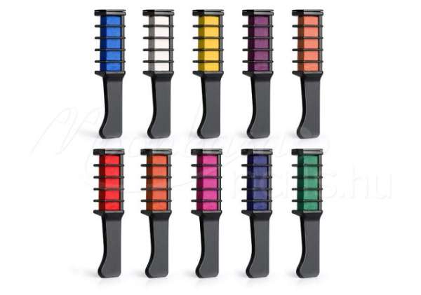 Hajfestő kréta fésűkészlet  10 szín #2501