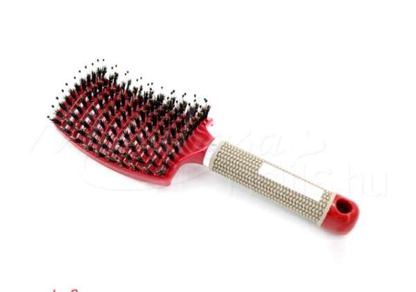 Hajlított hajkefe vastag hajhoz  Piros #001-R