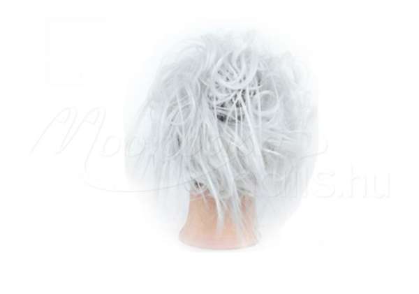 Hosszú szálú, gumis konty kiegészítő  Világos szürke Q17-Gray