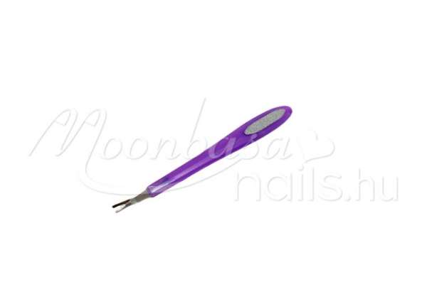 Kétágú körömágybőr vágó kis reszelővel  Lila 
