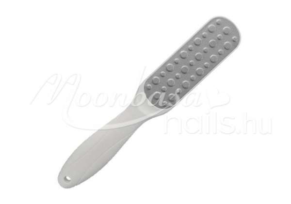Kétoldalú rozsdamentes fém pedikűr reszelő  Fehér #2023-W