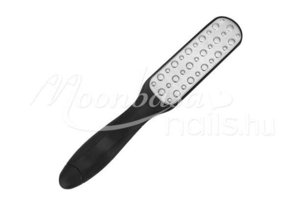 Kétoldalú rozsdamentes fém pedikűr reszelő  Fekete #2023-B