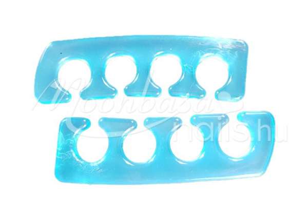 Lábujj szeparátor egyenes - szilikon  Átlátszó - kék #165-BL