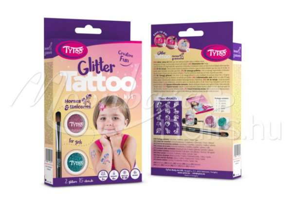 Lovak és Unikornisok csillámtetoválás szett   #501799