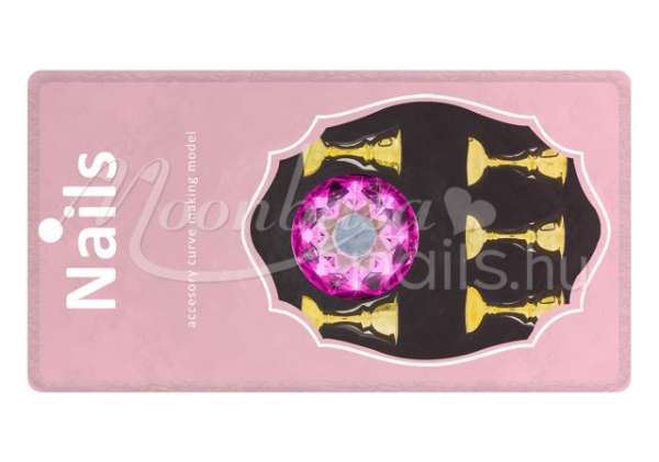 Mágneses díszítő tip tartó gyémánttal  Pink 