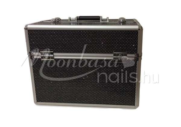 Műkörmös táska  csillámos fekete #380-B