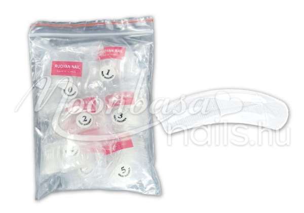 Műköröm Nail tip csomag 500db Karvaly - átlátszó #010-C