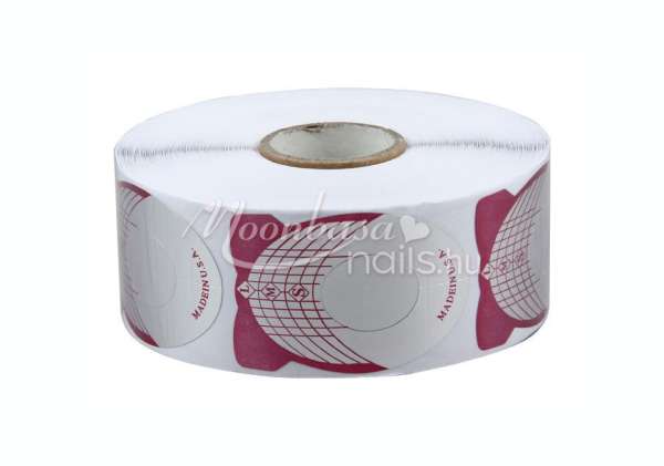 Műköröm sablon 500 db Bordó és Ezüst #001