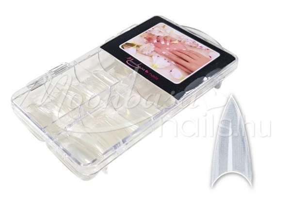 Nail tip box 100 db Stiletto - átlátszó #002-C