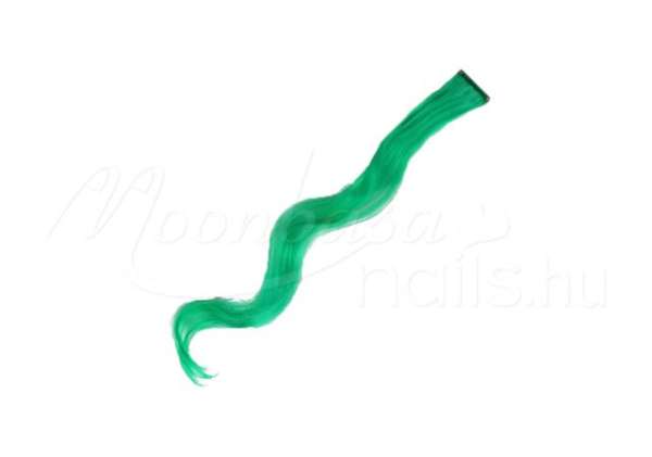Színes póthaj tincsek-hullámos 60cm Zöld 