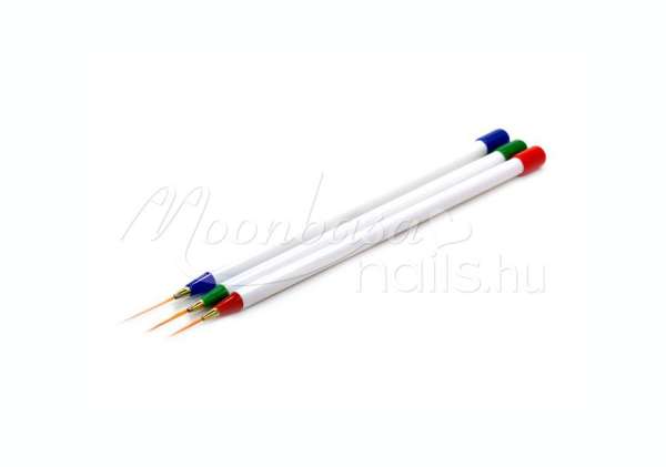 Díszítő ecset szett 3db  Fehér S003