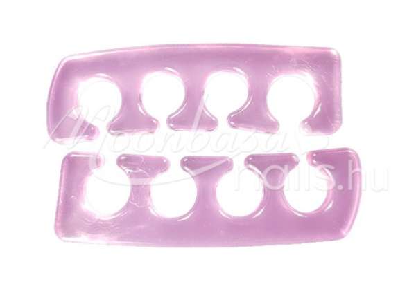 Lábujj szeparátor egyenes - szilikon  Átlátszó - pink #165-P
