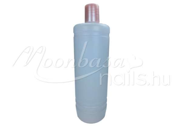 Áttetsző műanyag folyadék flakon pink kupakkal 500ml  