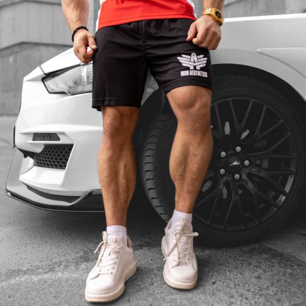 Funkciós rövidnadrág Iron Aesthetics Classic, fekete