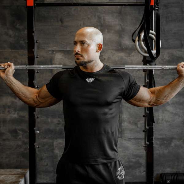 Férfi funkcionális póló Iron Aesthetics Performance, fekete