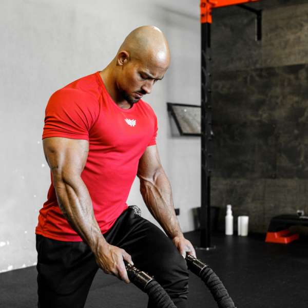 Férfi funkcionális póló Iron Aesthetics Performance, piros