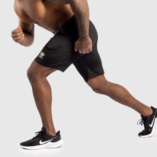 Funkcionális short Iron Aesthetics Reflective, fekete