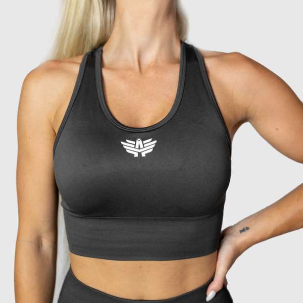 Varrás nélküli sportmelltartó Iron Aesthetics Dynamic, szürke