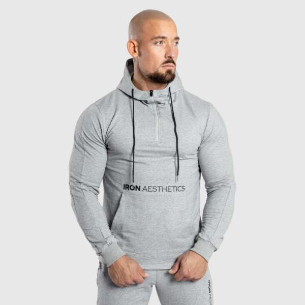 Férfi sportpulóver Iron Aesthetics Rise, szürke