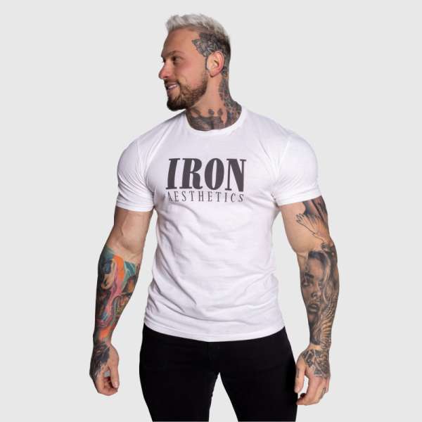 Férfi sportpóló Iron Aesthetics Urban, fehér