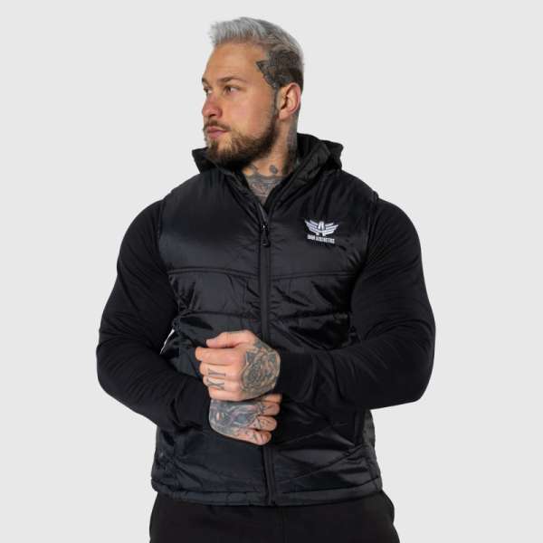 Férfi steppelt mellény Iron Aesthetics Discover, fekete