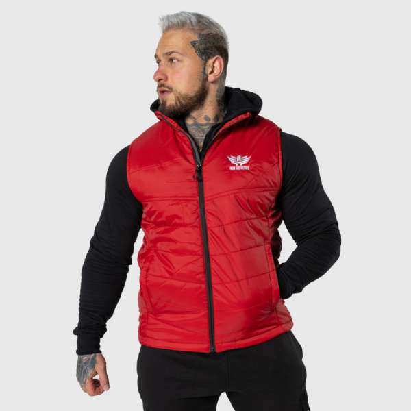 Férfi steppelt mellény Iron Aesthetics Discover, piros