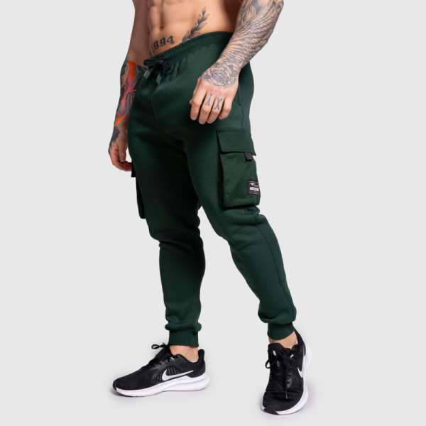 Férfi melegítőnadrág Iron Aesthetics Cargo Joggers, zöld