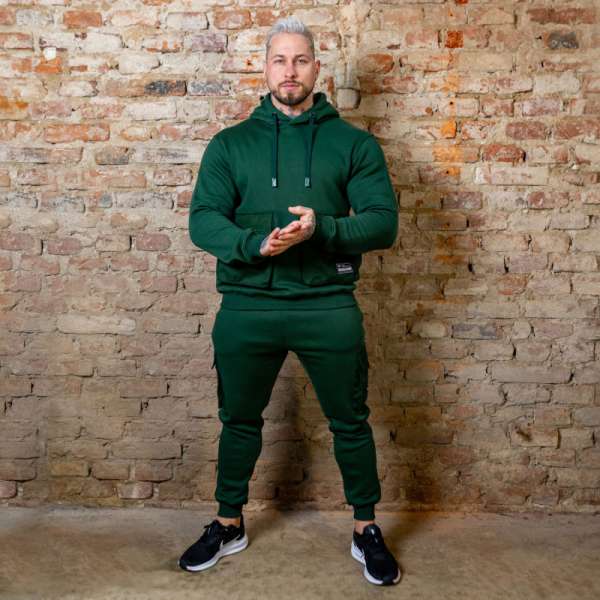 Férfi melegítő szett Iron Aesthetics Cargo, zöld